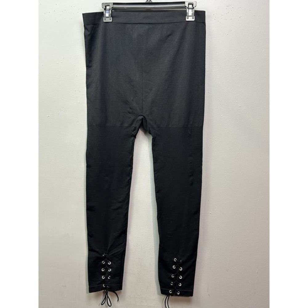 Lane Bryant Leggings Womens‎ 14 Black Lace Up Ankle Stretch Pull On Pants Plus